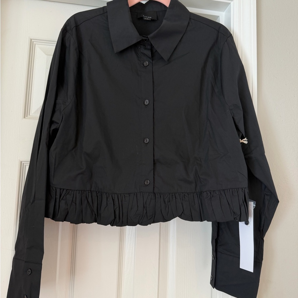 Lumiere Black Ruffled Blouse
